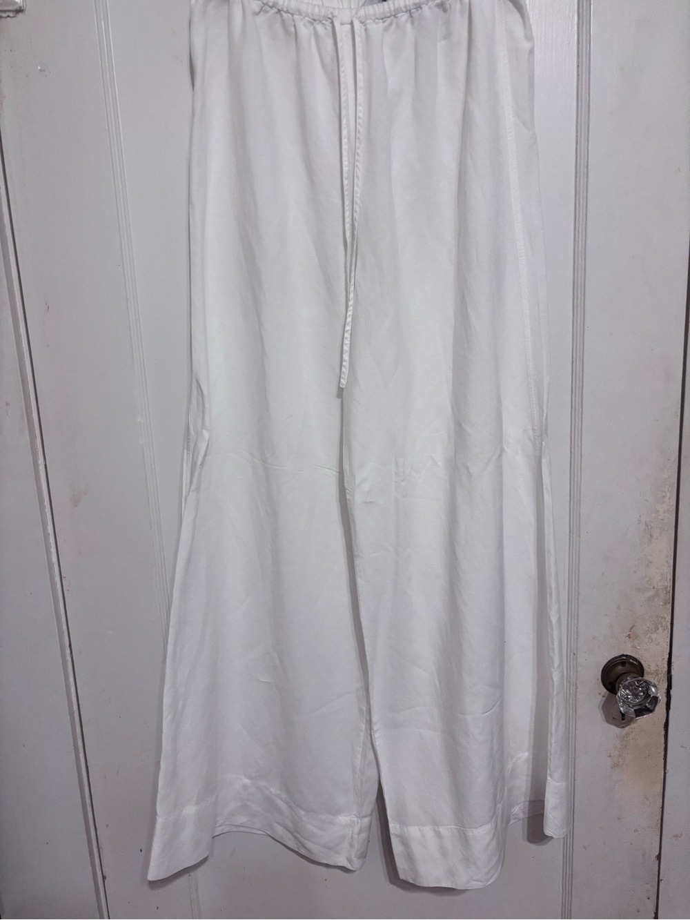 & Other Stories White Wide-Leg Drawstring Sweatpants